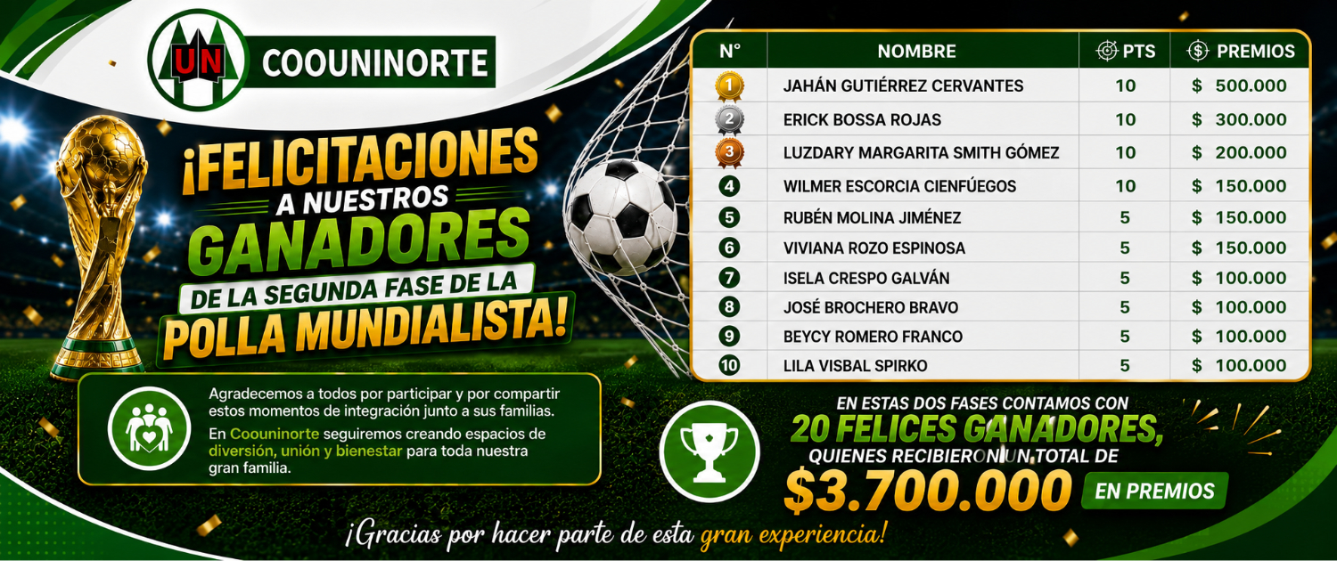 Ganadores de la segunda fase